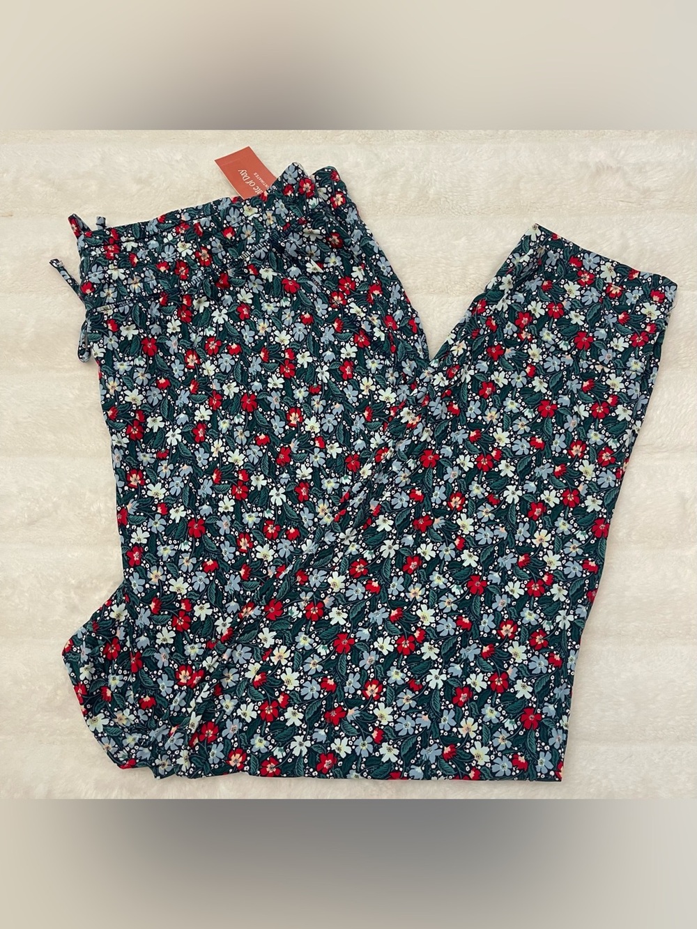 State Of Day Printed Jogger Pajama Pant Green Floral 3XL - Picture 10 of 10